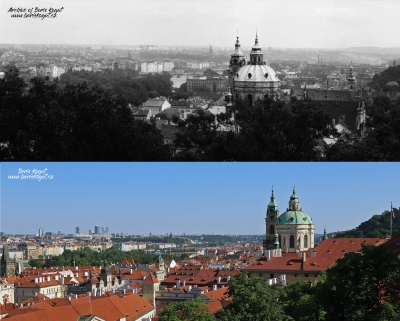 Разные панорамные ракурсы Праги с Пражского Града
