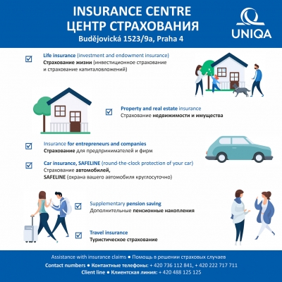 INSURANCE CENTRE IN PRAGUE FOR RUSSIAN AND ENGLISH SPEAKING CLIENTS - UNIQA poji&scaron;ťovna, a.s.